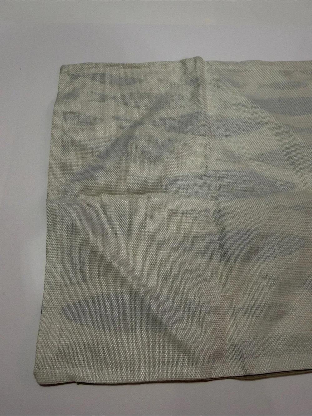 Cream/Blue Fish Pattern Throw Pillow Case Cover